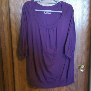 Maternity oversized 3/4 length sleeve shirt